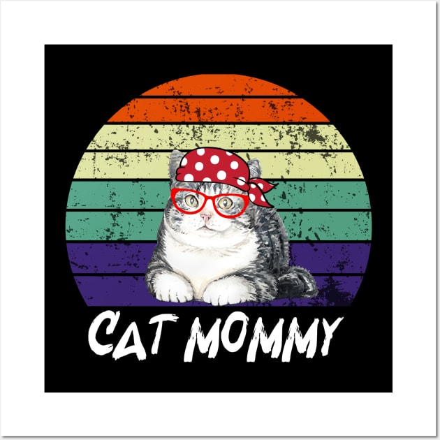 Vintage cat mommy Wall Art by sevalyilmazardal